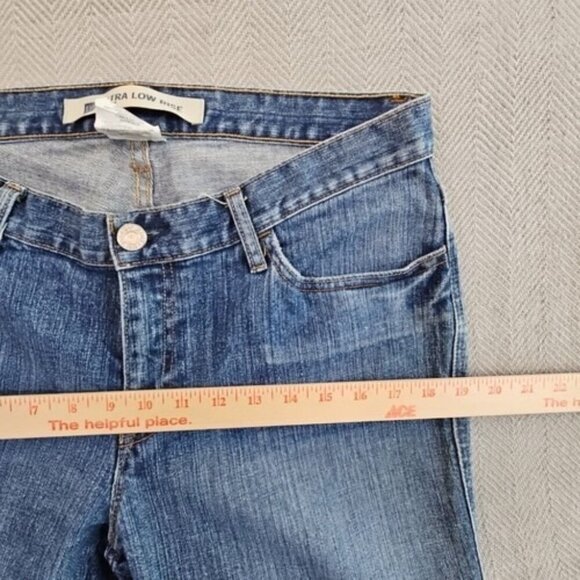 Gap Jeans Women's Size 12L Blue Low And Loose Boot Cut (W34 L34) Stretch Denim - Picture 4 of 16